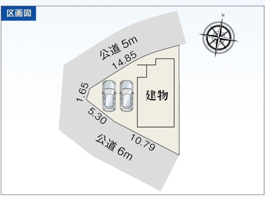 新築戸建　富士市水戸島　全1棟の区画図