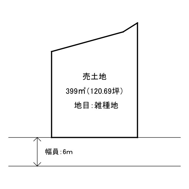丸亀市飯山町　売土地（南）の区画図