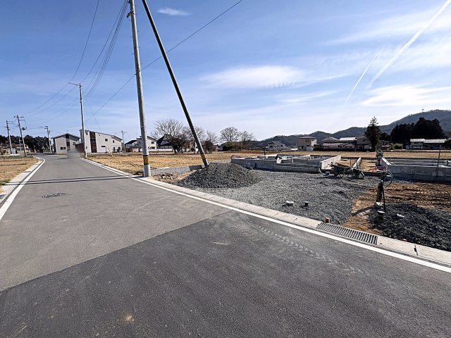 新築戸建・新築建売　大玉村玉井第5　玉井小・大玉中の前面道路含む現地写真