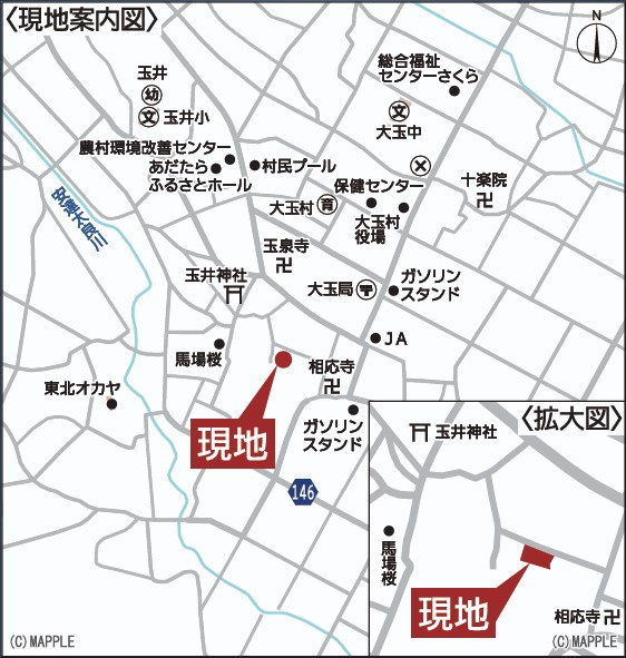 新築戸建・新築建売　大玉村玉井第5　玉井小・大玉中の地図