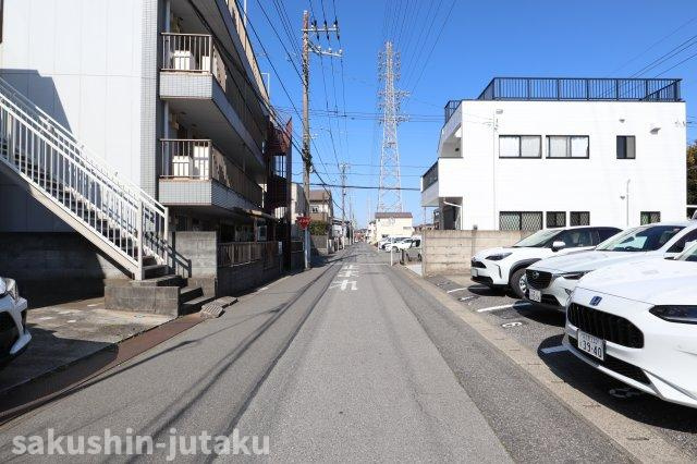 幕張本郷６丁目　売地の前面道路含む現地写真|北東側５．４ｍ公道