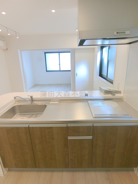 KANOA池上のキッチン|2口IH調理スペース大きめなカウンターキッチン　システムキッチン