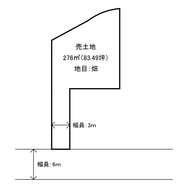 丸亀市飯山町　売土地（北）の区画図