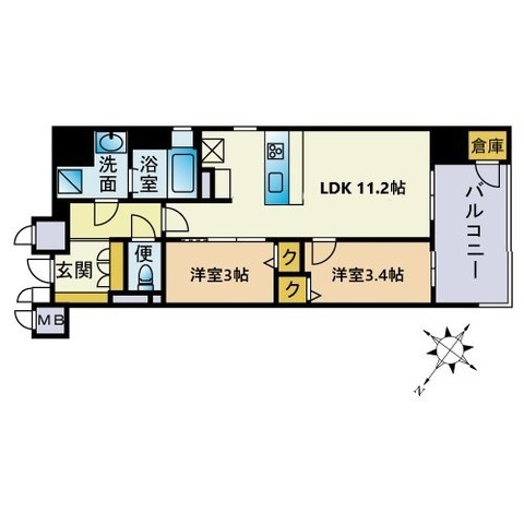 ＪＰ ｎｏｉｅ 天神南の間取り|間取図