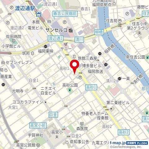 ＪＰ ｎｏｉｅ 天神南の地図|地図