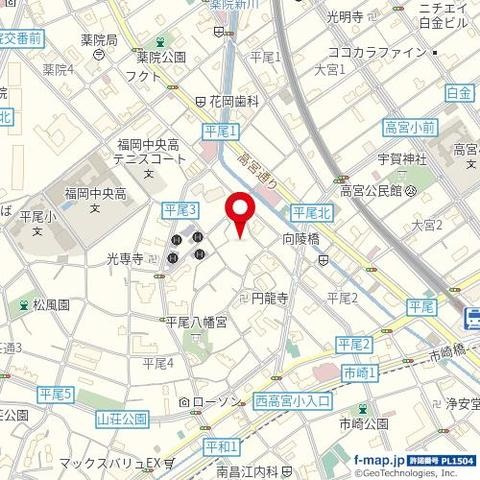 シーズンフラッツ平尾の地図|地図