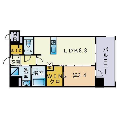 シーズンフラッツ平尾の間取り|間取図