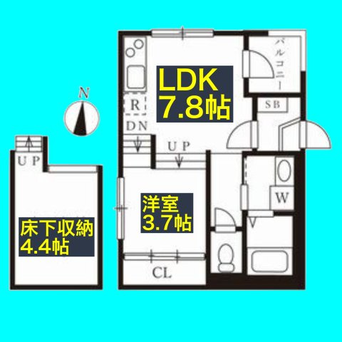 ハーモニーテラス御器所の間取り