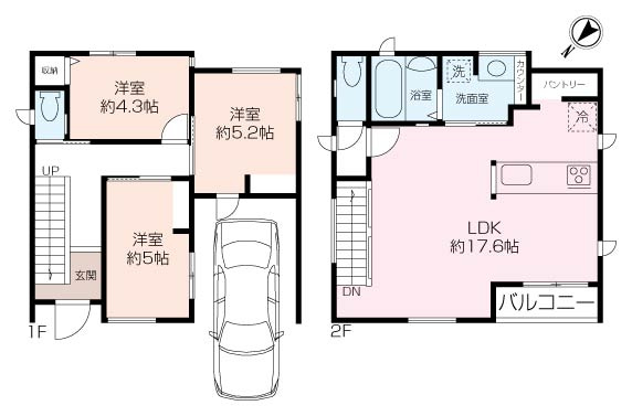 ー全2棟ー公田町新築戸建　1号棟の画像