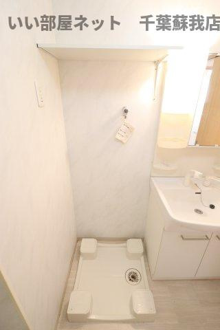やまぼうしの洗面所|洗濯機置場