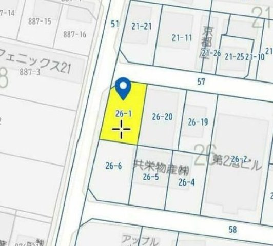 売地　小山市駅南町の区画図