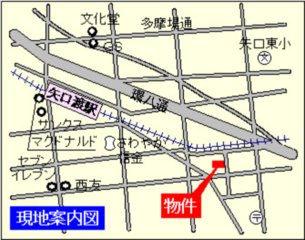 クレールメゾン多摩川の地図