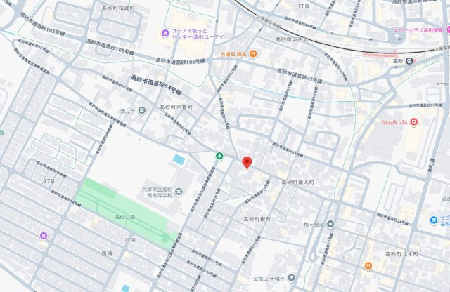 高砂市高砂町農人町　土地の地図
