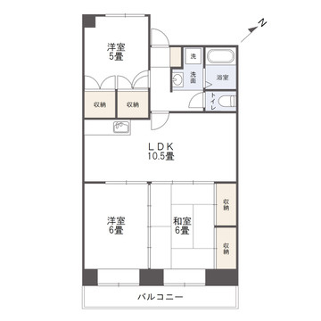 山内シャルム長府の間取り