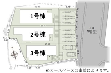 泉区岡津町 新築戸建 4780万円の区画図