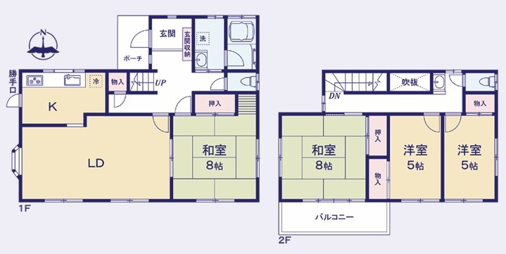 熊谷市万吉　中古戸建の間取り|図面と現況が異なる場合、現況を優先とします。