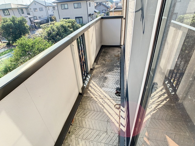 北九州市八幡西区木屋瀬１丁目のアパートのバルコニー