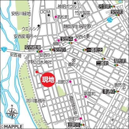田町２丁目B号棟の地図