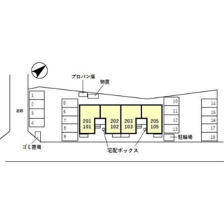 ブライダルハイツ戸出 Ｃの区画図