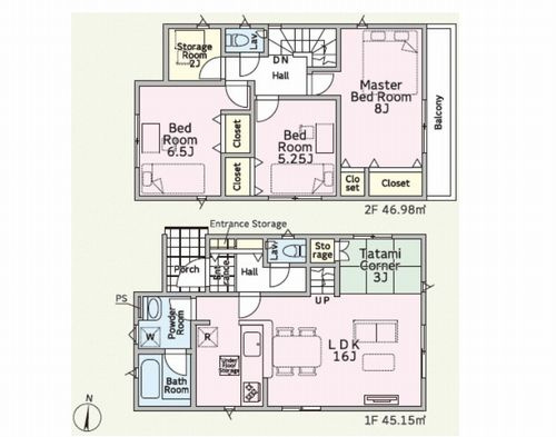 【間取り】 | 【仲介手数料０円】平塚市南原第11　新築一戸建て | 平塚市南原第11　新築一戸建て