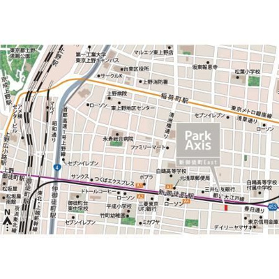 【地図】 | パークアクシス新御徒町Ｅａｓｔ