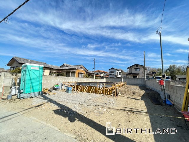 新築戸建・新築建売　桐生市境野町第8　境野小学校・境野中学校の外観|【1号棟】2026年2月　基礎工事が始まりました！