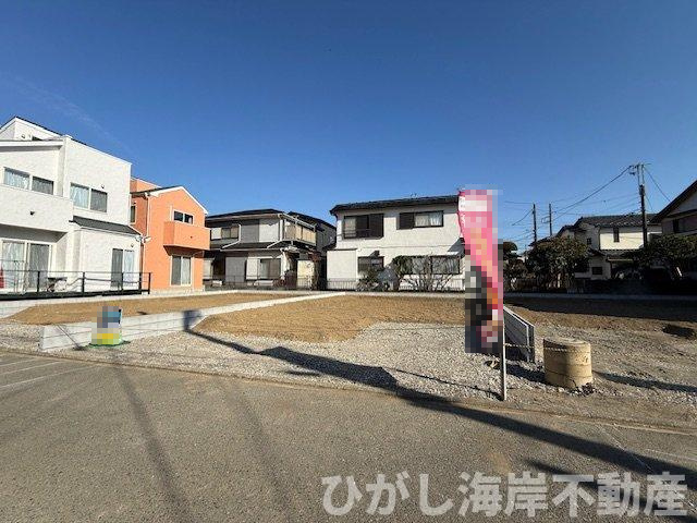 茅ヶ崎市美住町　新築戸建　全6棟の外観|2月21日撮影　建築前　現地外観