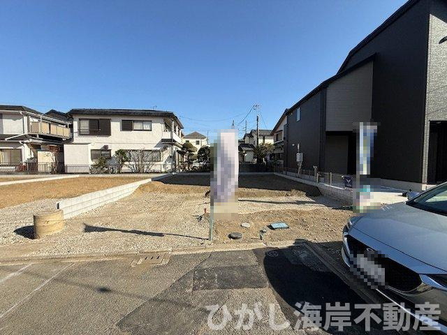 茅ヶ崎市美住町　新築戸建　全6棟の外観|2月21日撮影　建築前　現地外観