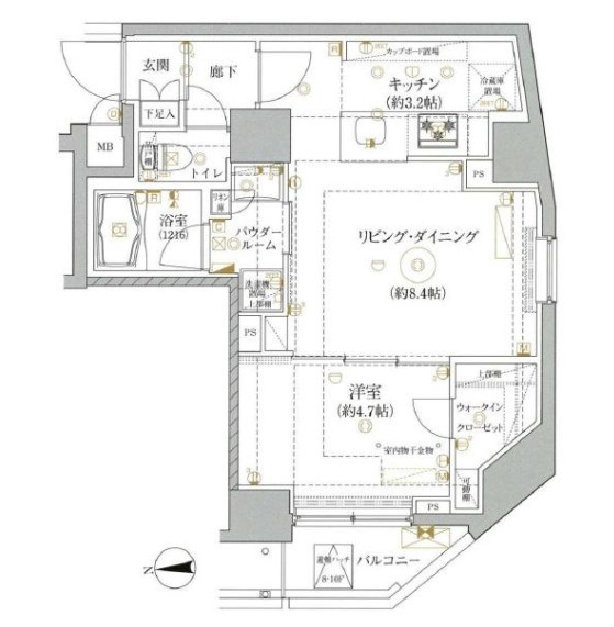 レアライズ浅草Ⅳの間取り