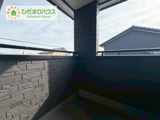 いわき市泉町タマタウン　新築戸建　1号棟のバルコニー|人気が高いインナーバルコニーを採用♪天候を気にせず洗濯物を干せ、紫外線も気にせずに済みます(*^^)v