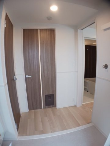 菊池郡菊陽町大字久保田の賃貸マンションの玄関|収納もある玄関です