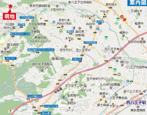 『八王子市新築戸建て』八王子市西寺方町1123-1【仲介手数料無料】の地図|～仲介手数料無料☆八王子ひなた不動産～八王子市西寺方町　新築戸建て