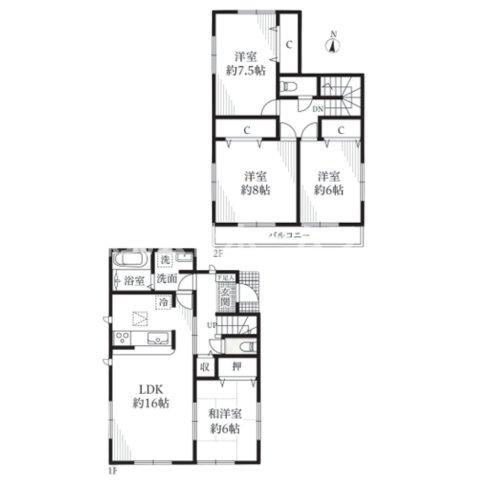 あきる野市瀬戸岡　中古戸建の間取り