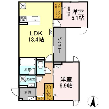 D Paina 子母口Ⅱの間取り
