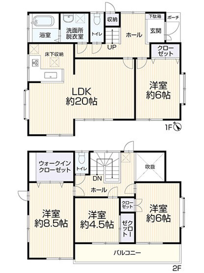 【間取り】 | アトムセレクト　佐倉市中志津2丁目中古戸建