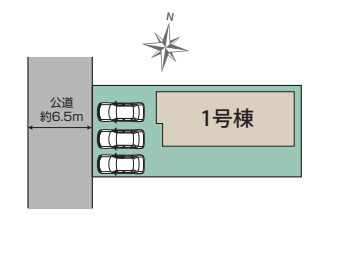 平塚市西八幡3丁目　新築戸建　全1棟1号棟の区画図