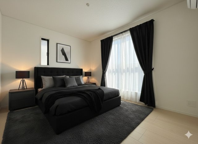 三郷市早稲田6丁目　新築戸建　全4棟　4号棟の寝室|現況の物件写真にCGによる画像処理を行っています。家具、家電、小物、カーテン等はイメージはCGです。