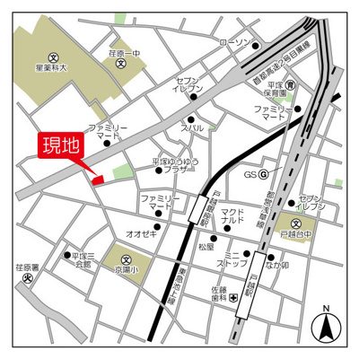 【地図】 | ブラウ戸越銀座テラス