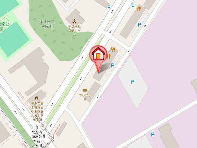 横浜マリンハイツ２号館の地図