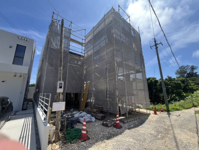 読谷村座喜味　新築共同住宅の外観|建築状況進捗（5月25日時点）