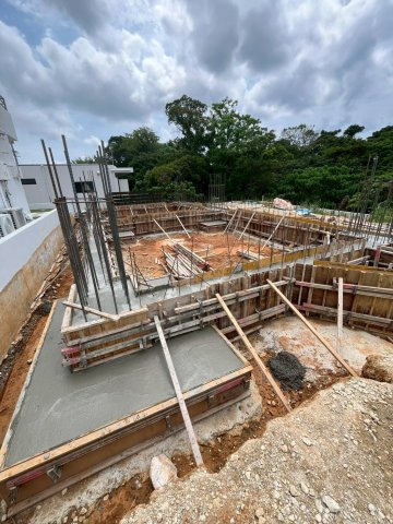 読谷村座喜味　新築共同住宅のその他|4/11 現状写真【基礎工事】