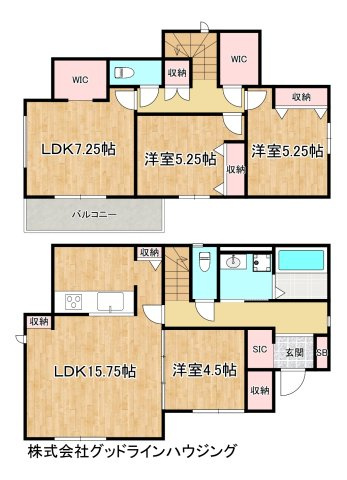 三木市末広３丁目　２期2号棟の間取り