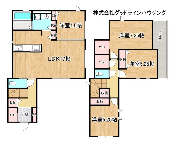 三木市末広３丁目　２期3号棟の間取り