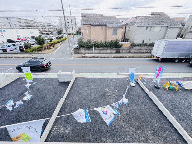 三郷市早稲田６丁目新築戸建【前間小学校：9分】の展望|バルコニーより道路側眺望