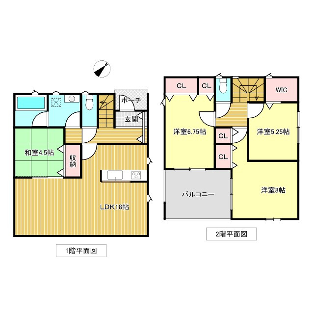 【1号棟】富里市七栄　第34　全７棟の間取り