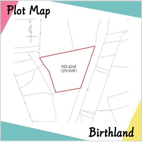 郡山市安積町笹川字経蔵　売地　永盛小・安積中の区画図|敷地面積約279坪のとても広々とした土地です！資材置き場としてのご利用におすすめです！