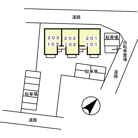 フローラルコートの区画図