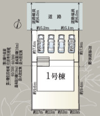 売新築戸建　静岡市駿河区大谷３丁目の区画図
