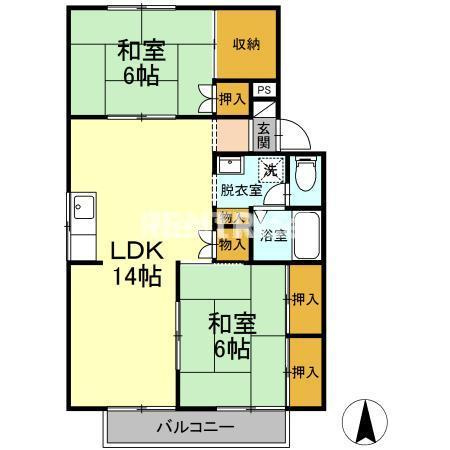 ベルクローバー B棟の間取り