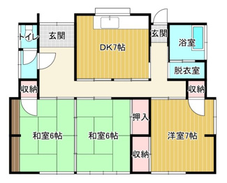 【間取り】 | 田中平貸家